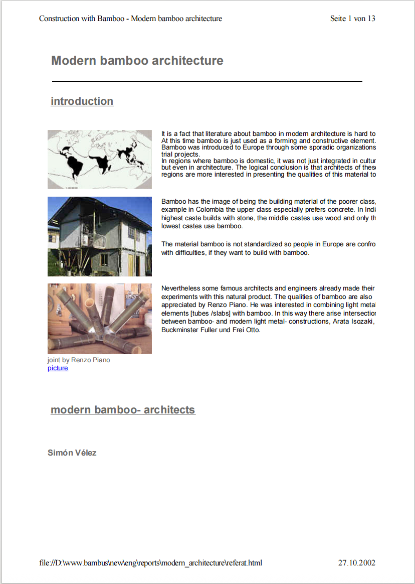 Modern bamboo architecture