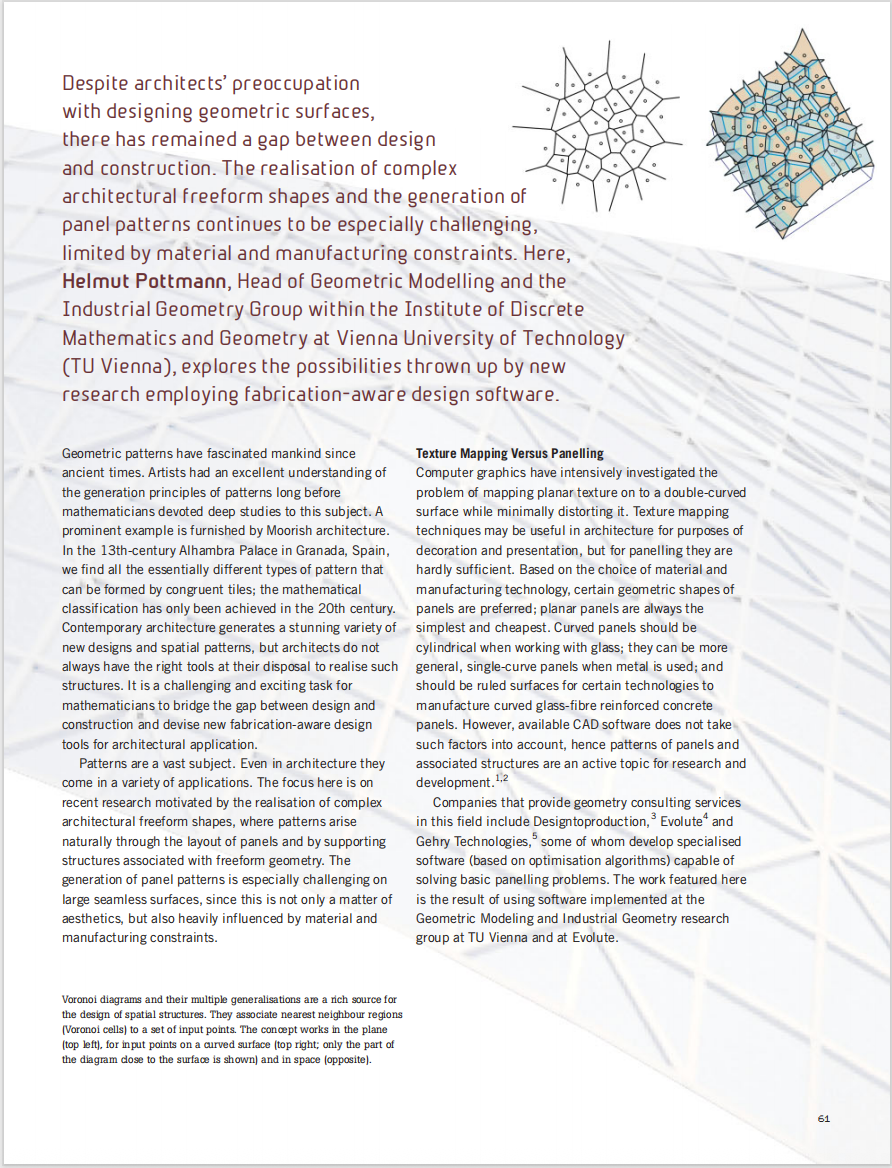 Geometry and New and Future Spatial Patterns